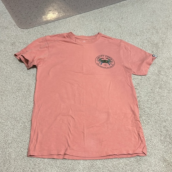 pink salty crew tshirt size medium worn very little like new - Picture 2 of 3